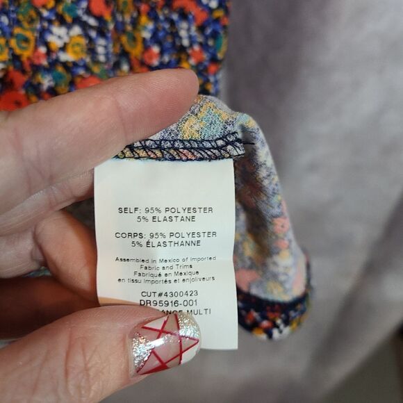 All in Favor Retro Print Floral Print Midi Dress Size Medium - Picture 5 of 5